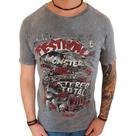 Camiseta Masculina Retro Cinza M Slim Fit Festival Biotwo