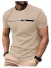 Camiseta masculina RoseSeek Color Block de manga curta, damasco/preta Camiseta masculina RoseSeek Color Block de manga curta, damasco/preta