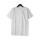 Camiseta Masculina Slim Fit De Manga Curta Em Seda Gelada, Cor Sólida, Decote Em V, Sem Costura, Top