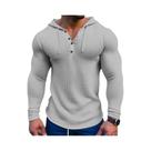 Camiseta Masculina Slim Fit De Manga Longa, Cor Sólida, Confortável, Casual, Pullover, M-3XL