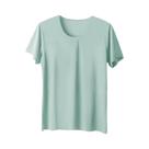 Camiseta Masculina Slim Fit De Seda Gelada Sem Costura Branca 2 Peças Verão Manga Curta Gola Redonda