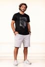 Camiseta Masculina Slim Fit Estampada Folhagem Six One Algodão com Elastano