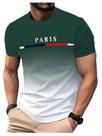 Camiseta masculina SOLY HUX, manga curta, estampada, verde, branca