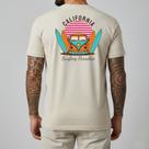 Camiseta Masculina Surf California Kombi Algodão Camisa Verão Tropical Manga Curta Casual Fabricante