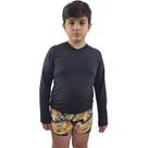Camiseta Masculina Teen Manga Longa UV 50+ Preto