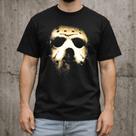 Camiseta Masculina Terror Máscara Half Tone Algodão Premium Camisa Streetwear Estampada Visual Urbano Manga Curta Regular Fit Confortável