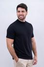Camiseta Masculina Texturizada Com Gola Média