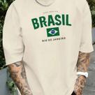 Camiseta Masculina Unissex Brasil Bandeira Copa do Mundo Esilosa Moderna