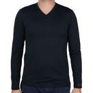 Camiseta Masculina Upman ML Térmica Gola V Preta - 144RF
