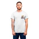 Camiseta Masculina Ursinho Pelúcia Estiloso Bebendo Cerveja
