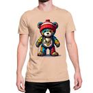 Camiseta Masculina Urso Make Style Ref10 Camisa Reforçada Malha Algodão Premium 30.1 Penteada Leve