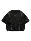 Camiseta masculina VIPWOLF com estampa numérica de tamanho grande, cinza escuro