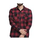 Camiseta Masculina Xadrez Flanelada Com Bolsos Manga Longa Premium