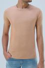 Camiseta mc essencial slim marrom M/G/GG