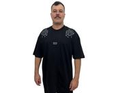 Camiseta Mcd Box Fit Edição Limitada Rosas Tamanho:MCor:Preto