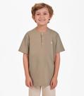 Camiseta Meia Malha Masculina Trick Nick Marrom