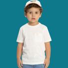 Camiseta Menino Alakazoo Algodão Bolso Lateral Off White