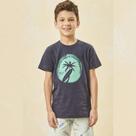Camiseta Menino Infantil Verão em Meia Malha Miami Beach - Luc.boo