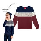 Camiseta Menino Kyly Manga Longa Algodão Midtown cor Vinho Tamanho:14
