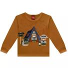 Camiseta Menino Manga Longa Kyly Cor:AmareloTamanho:1