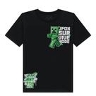 Camiseta menino preto johnny fox