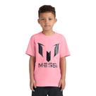 Camiseta Messi Boys' Lifestyle de manga curta com logotipo Slim-Fit