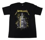 Camiseta Metallica James Hetfield Blusa Adulto Banda de Rock Guitarra Hcd419 BM