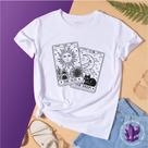 Camiseta Mística Sol e Lua Cartas de Tarot Camiseta Mística Sol e Lua Cartas de Tarot