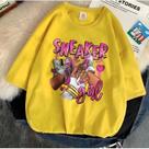 Camiseta Moda Feminina Sneaker Girl Streetwear