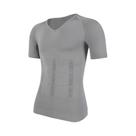 Camiseta Modeladora Masculina De Compressão Com Decote Em V Para Treino E Controle De Abdômen