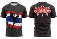 Camiseta Muay Thai Joelho Afiado Camisa Preta Masculino Academia Treino