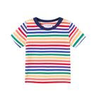 Camiseta Mud Kingdom Rainbow Stripe 100% algodão para crianças