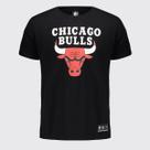 Camiseta NBA Chicago Bulls Big Logo Classic Preta