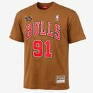Camiseta NBA Chicago Bulls Rodman 91 Mitchell & Ness Bege - Masculino Camiseta NBA Chicago Bulls Rodman 91 Mitchell & Ness Bege - Masculino