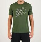Camiseta New Balance Accelerate Print - masculino - verde+branco