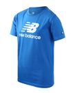 Camiseta New Balance Boys Cotton Core Stacked Logo Azul Brilhante Camiseta New Balance Boys Cotton Core Stacked Logo Azul Brilhante