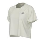Camiseta New Balance Cropped Drapey Off White Feminina