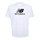 Camiseta New Balance Essentials Branco e Grafite Masculino