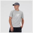 Camiseta New Balance Essentials Stacked Logo cinza