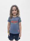 Camiseta New Game Infantil Manga Curta Cinza