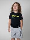 Camiseta New Game Infantil Manga Curta Preta