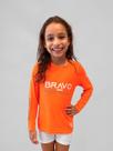 Camiseta New Game Infantil Manga Longa Laranja