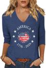 Camiseta Nigbriz Aniversário de 250 Anos Decote V Manga 3/4 Camiseta Nigbriz Aniversário de 250 Anos Decote V Manga 3/4
