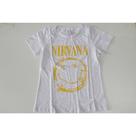 Camiseta Nirvana baby look vest feminina banda de rock Grunge BO537 BRC Camiseta Nirvana baby look vest feminina banda de rock Grunge BO537 BRC