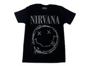 Camiseta Nirvana Smile Blusa Banda de Rock Logo Adulto Unissex Bof5004 BM Camiseta Nirvana Smile Blusa Banda de Rock Logo Adulto Unissex Bof5004 BM