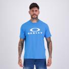 Camiseta Oakley O Bark SS Logo Azul Claro e Branca