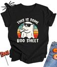 Camiseta OCURHU This is Some Boo Sheet feminina de Halloween 2GG