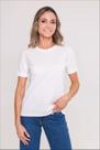 Camiseta Off White Decote Redondo Em Algodão Penteado Sustentável