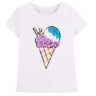 Camiseta Ohokama Fashion Toddler Girls Ice Cream 7 Anos Camiseta Ohokama Fashion Toddler Girls Ice Cream 7 Anos