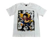 Camiseta One Piece Luffy Anime Blusa Adulto Infantil e Plus Size Unissex HCD635 Hcd901 BM